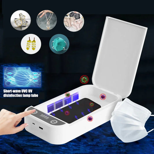 Electric UV Sterilizer Aromatherapy Box Multifunctional Mobile Phone Wireless Charger Disinfection Anti Bacteria Machine